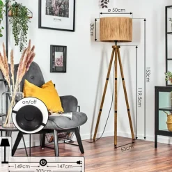 hofstein Granja Lampadaire Écru, 1 lumière