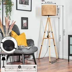 Luminaires Scandinaves-hofstein Granja Lampadaire Écru, 1 lumière