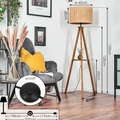 Luminaires Scandinaves-hofstein Granja Lampadaire Écru, 1 lumière