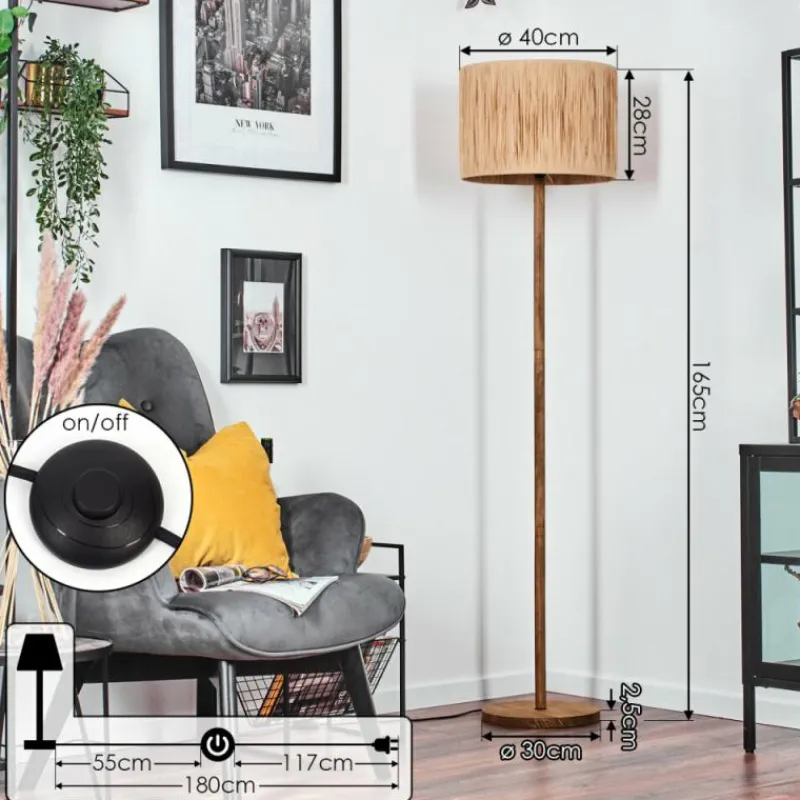 Luminaires Scandinaves-hofstein Granja Lampadaire Écru, 1 lumière