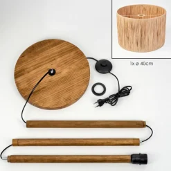 Luminaires Scandinaves-hofstein Granja Lampadaire Écru, 1 lumière