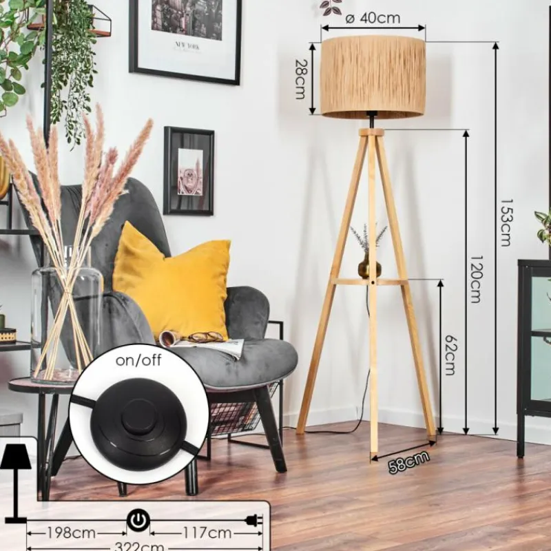 Luminaires Scandinaves-hofstein Granja Lampadaire Écru, 1 lumière