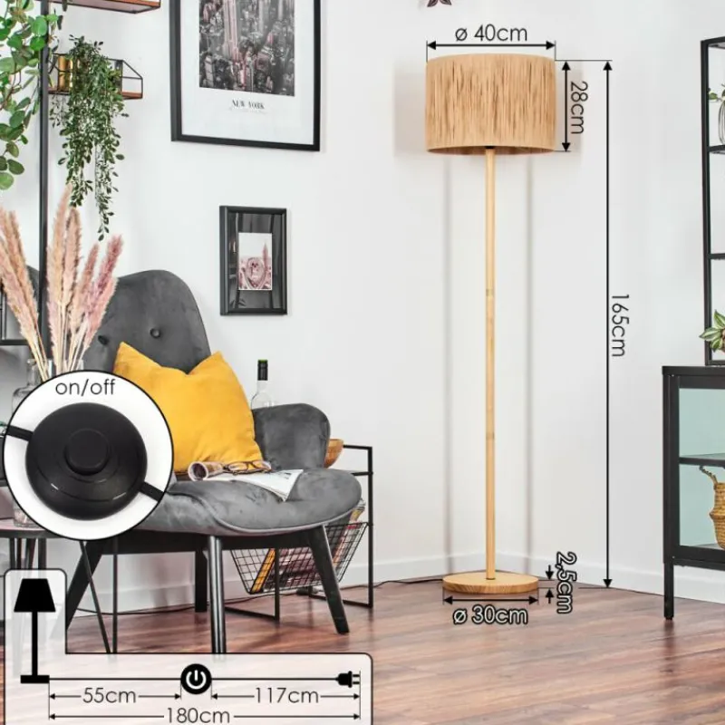 Luminaires Scandinaves-hofstein Granja Lampadaire Écru, 1 lumière