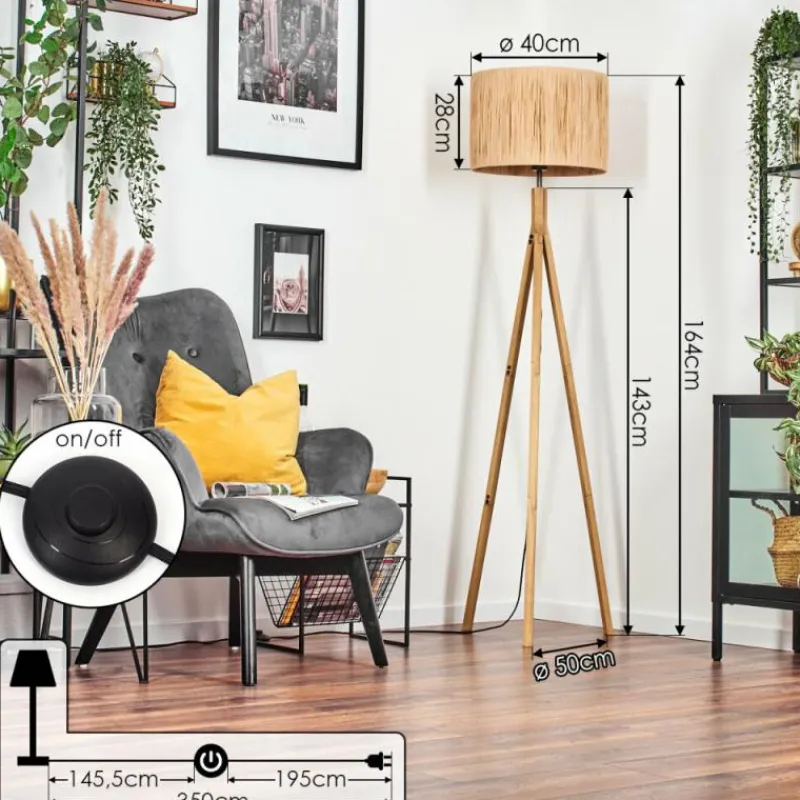 Luminaires Scandinaves-hofstein Granja Lampadaire Écru, 1 lumière