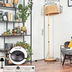 Luminaires Scandinaves-hofstein Granja Lampadaire Écru, 1 lumière