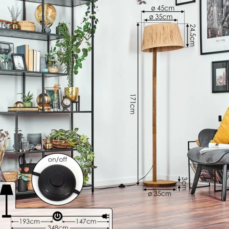 Luminaires Scandinaves-hofstein Granja Lampadaire Écru, 1 lumière