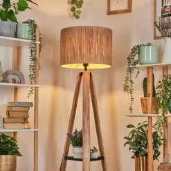 Luminaires Scandinaves-hofstein Granja Lampadaire Écru, Noir, 1 lumière