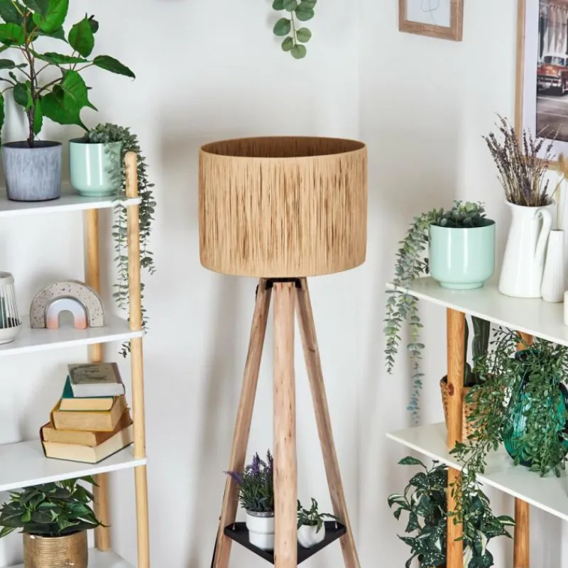 Luminaires Scandinaves-hofstein Granja Lampadaire Écru, Noir, 1 lumière