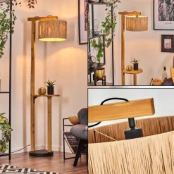 Luminaires Scandinaves-hofstein Granja Lampadaire Écru, Noir, 1 lumière