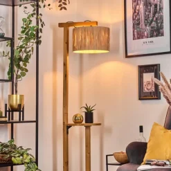 Luminaires Scandinaves-hofstein Granja Lampadaire Écru, Noir, 1 lumière