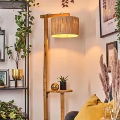 Luminaires Scandinaves-hofstein Granja Lampadaire Écru, Noir, 1 lumière