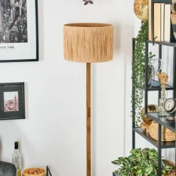 Luminaires Scandinaves-hofstein Granja Lampadaire Écru, Noir, 1 lumière