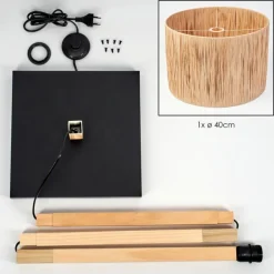 Luminaires Scandinaves-hofstein Granja Lampadaire Écru, Noir, 1 lumière