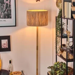 Luminaires Scandinaves-hofstein Granja Lampadaire Écru, Noir, 1 lumière