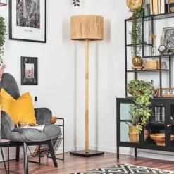 Luminaires Scandinaves-hofstein Granja Lampadaire Écru, Noir, 1 lumière