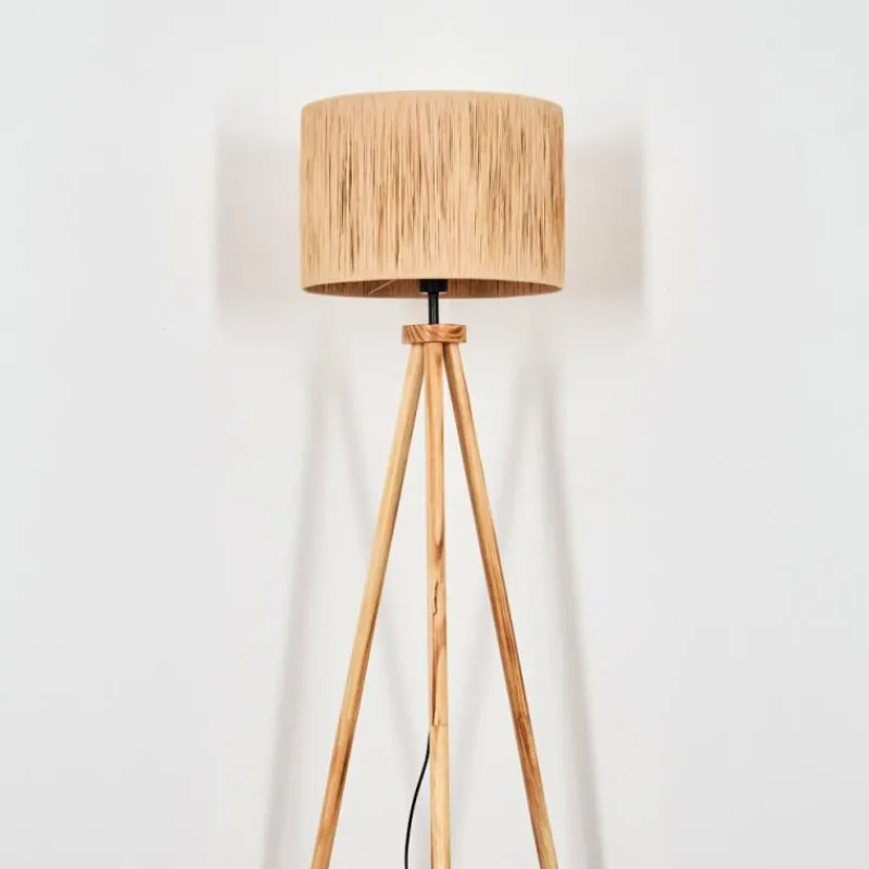 Luminaires Scandinaves-hofstein Granja Lampadaire Écru, Noir, 1 lumière