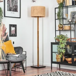 Luminaires Scandinaves-hofstein Granja Lampadaire Écru, Noir, 1 lumière