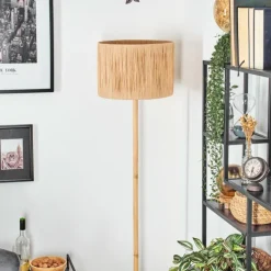 Luminaires Scandinaves-hofstein Granja Lampadaire Écru, Noir, 1 lumière