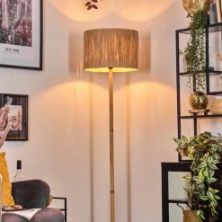 Luminaires Scandinaves-hofstein Granja Lampadaire Écru, Noir, 1 lumière