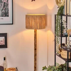 Luminaires Scandinaves-hofstein Granja Lampadaire Écru, Noir, 1 lumière