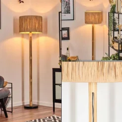 Luminaires Scandinaves-hofstein Granja Lampadaire Écru, Noir, 1 lumière