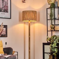 Luminaires Scandinaves-hofstein Granja Lampadaire Écru, Noir, 1 lumière