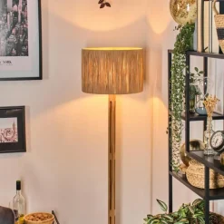 Luminaires Scandinaves-hofstein Granja Lampadaire Écru, Noir, 1 lumière