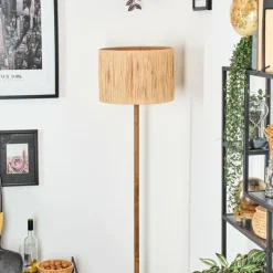 Luminaires Scandinaves-hofstein Granja Lampadaire Écru, Noir, 1 lumière