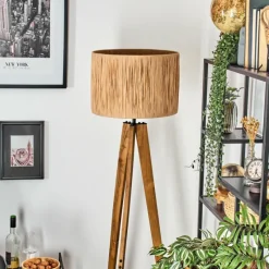 hofstein Granja Lampadaire, Liseuse Écru, Noir, 1 lumière