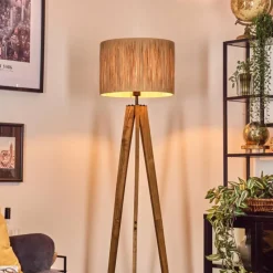 hofstein Granja Lampadaire, Liseuse Écru, Noir, 1 lumière