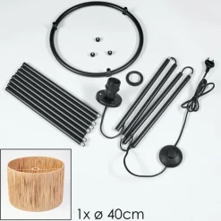 hofstein Granja Lampadaire Noir, 1 lumière