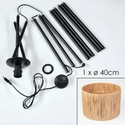 hofstein Granja Lampadaire Noir, 1 lumière