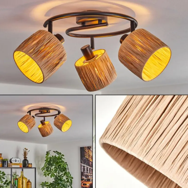 Luminaires Scandinaves-hofstein Granja Plafonnier Noir, 3 lumières