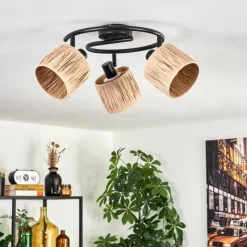 Luminaires Scandinaves-hofstein Granja Plafonnier Noir, 3 lumières