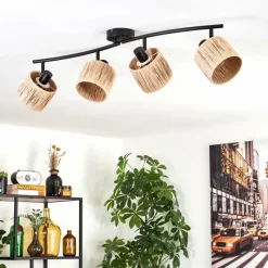 Luminaires Scandinaves-hofstein Granja Plafonnier Noir, 4 lumières