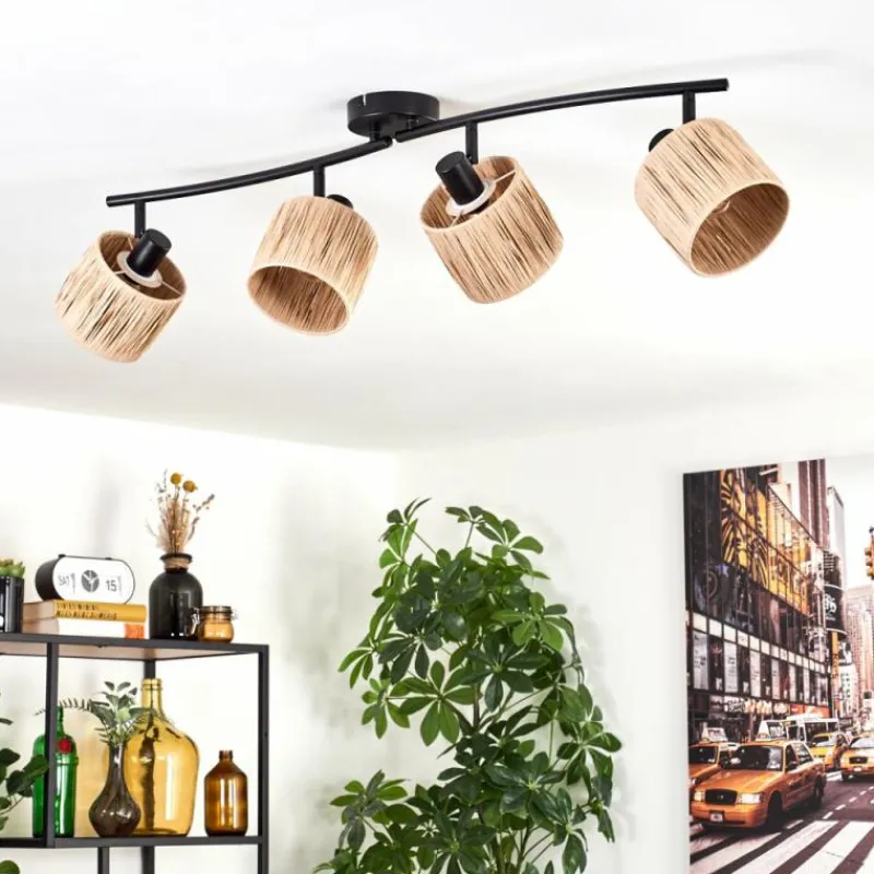 Luminaires Scandinaves-hofstein Granja Plafonnier Noir, 4 lumières
