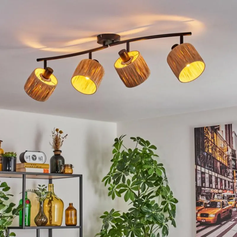 Luminaires Scandinaves-hofstein Granja Plafonnier Noir, 4 lumières