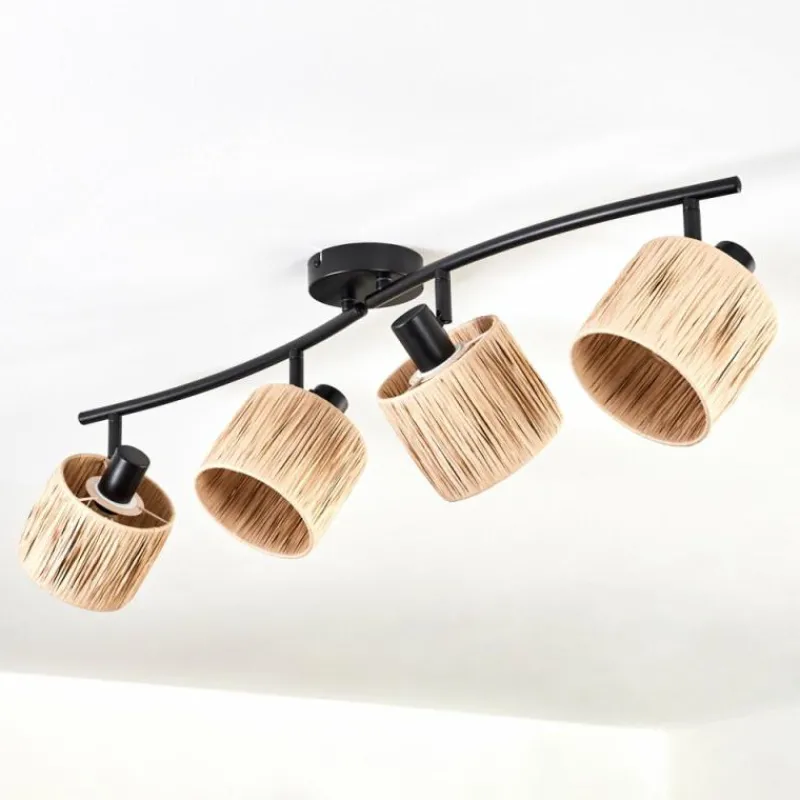 Luminaires Scandinaves-hofstein Granja Plafonnier Noir, 4 lumières