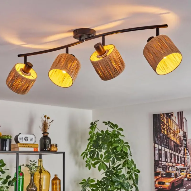 Luminaires Scandinaves-hofstein Granja Plafonnier Noir, 4 lumières