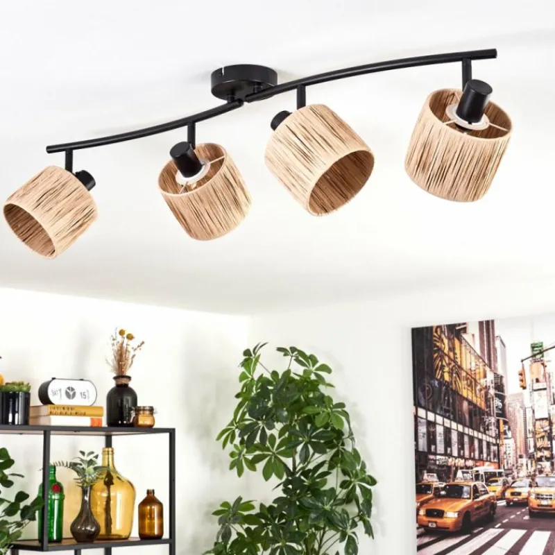 Luminaires Scandinaves-hofstein Granja Plafonnier Noir, 4 lumières