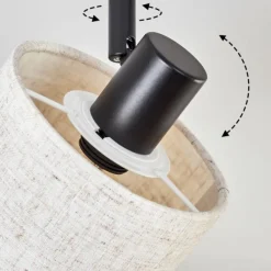 Lampes En Tissu-hofstein Granja Plafonnier Noir, 4 lumières