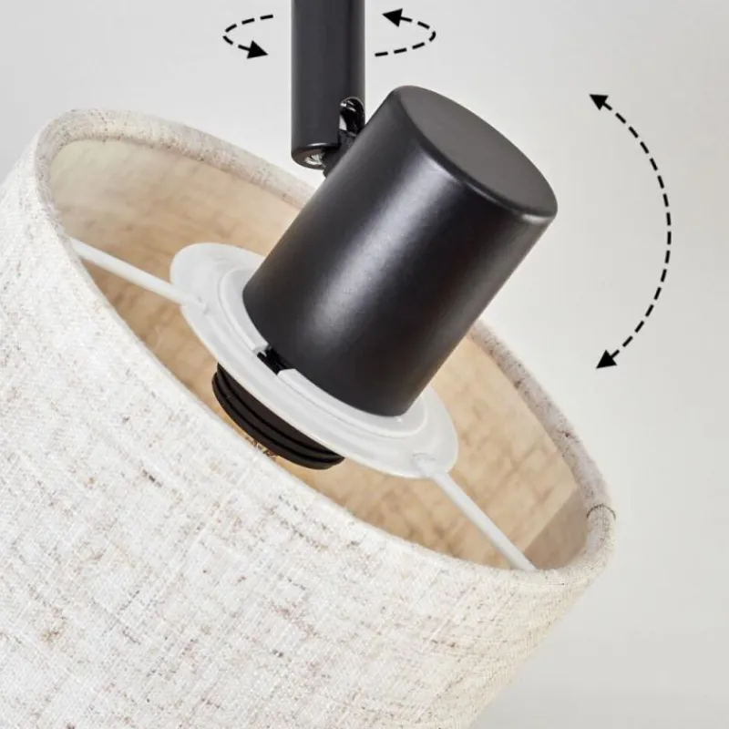 Lampes En Tissu-hofstein Granja Plafonnier Noir, 4 lumières