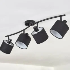 Lampes En Tissu-hofstein Granja Plafonnier Noir, 4 lumières