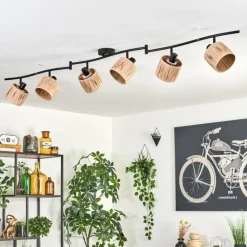 hofstein Granja Plafonnier Noir, 6 lumières