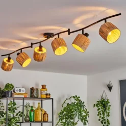 hofstein Granja Plafonnier Noir, 6 lumières