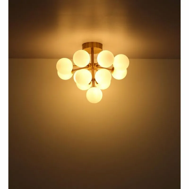 Luminaires Globo Lighting Grappy Plafonnier Or, 13 lumières