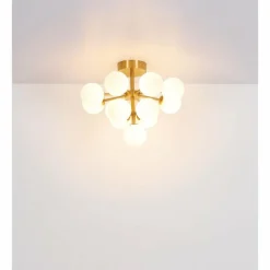 Luminaires Globo Lighting Grappy Plafonnier Nickel mat, 13 lumières