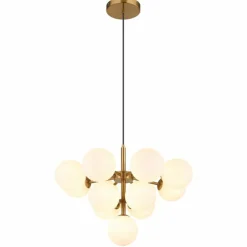 Luminaires Globo Lighting Grappy Suspension Or, 13 lumières