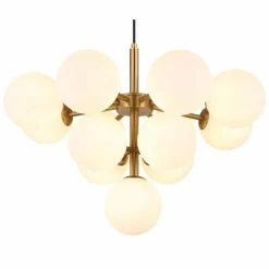 Luminaires Globo Lighting Grappy Suspension Or, 13 lumières