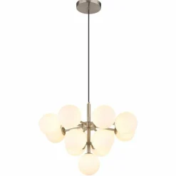 Luminaires Globo Lighting Grappy Suspension Nickel mat, 13 lumières